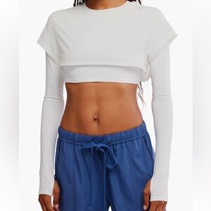 NWT Free People Double Layered Crop Top